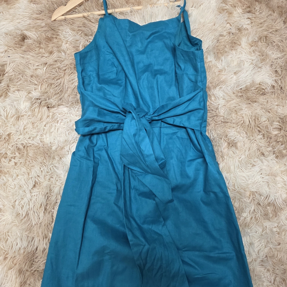 Elegant Blue Sleeveless Dress
